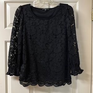 Black Lace Dressy Blouse
